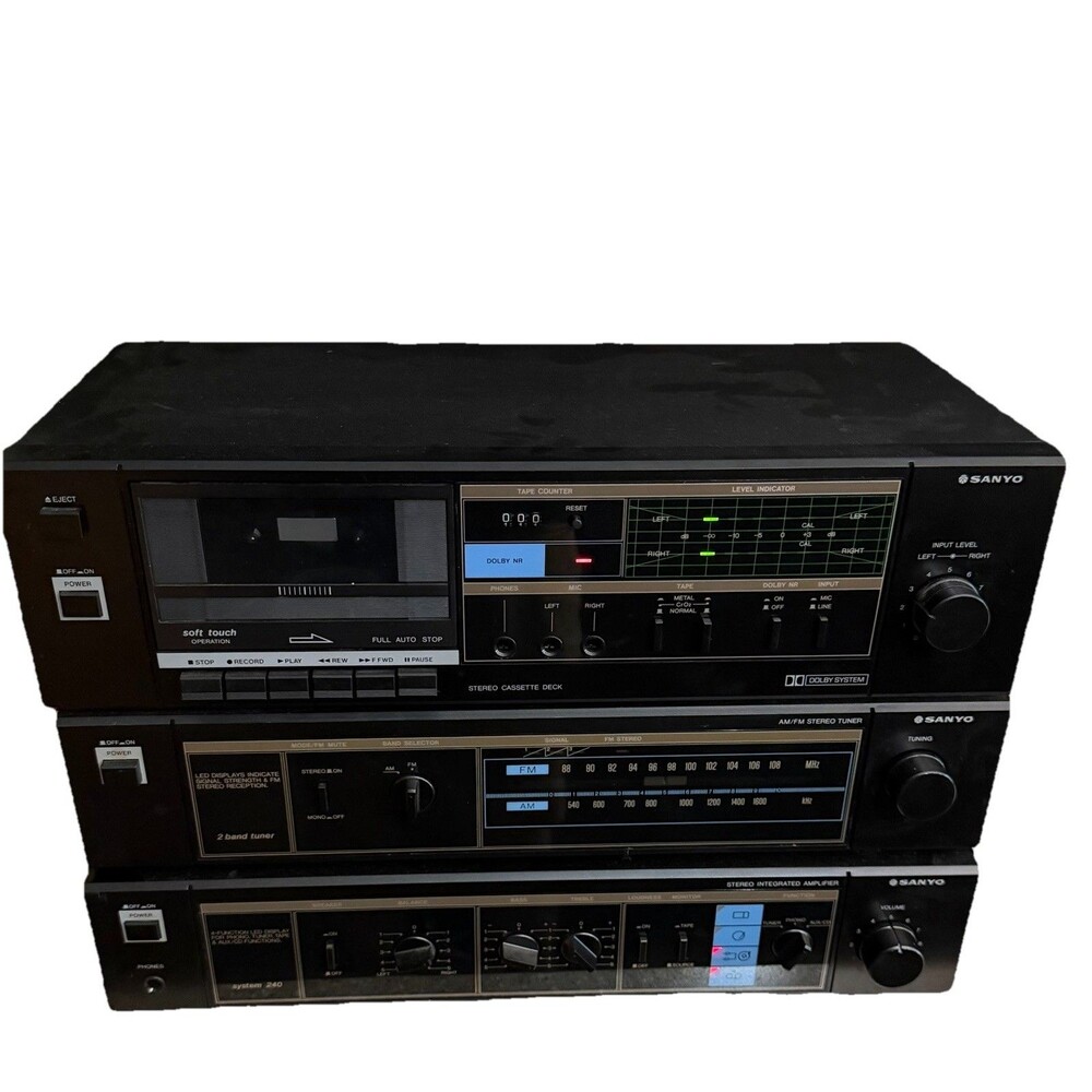 Vintage Sanyo System 240 Audio Bundle (JA-240, JT-240, RD-240) - Working